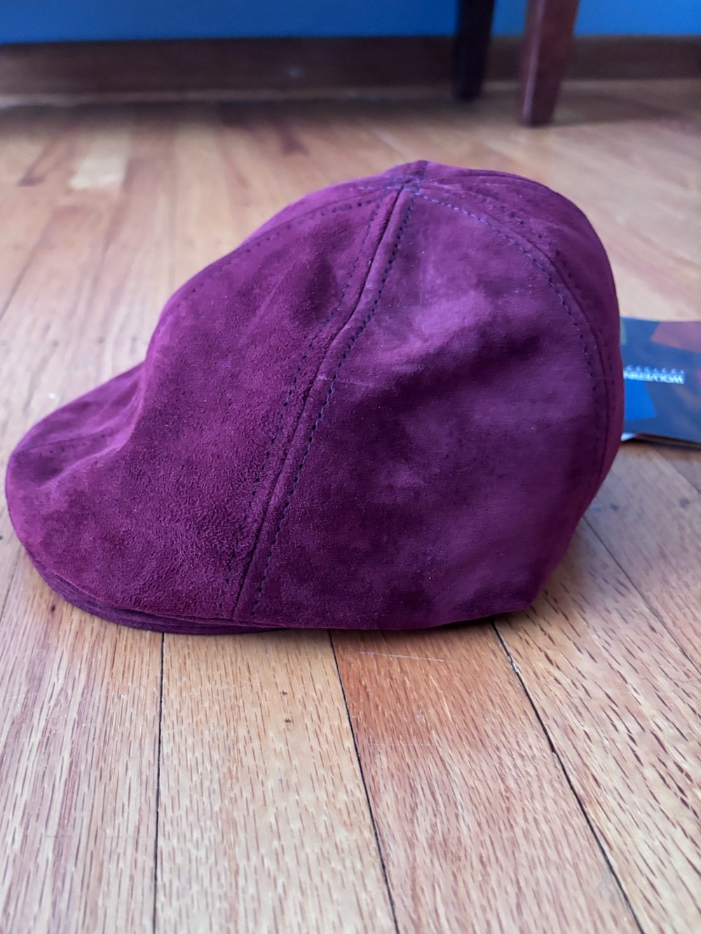 Goorin Bros Plum Suede Newsboy Cap